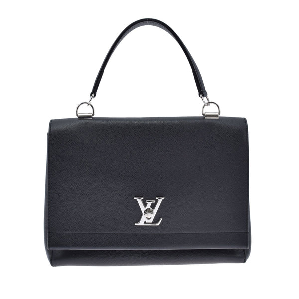 LOUIS VUITTON Louis Vuitton Rock Me 2 Black Silver Bracket M50250 Ladies Leather 2WAY Bag AB Rank Used Ginzo