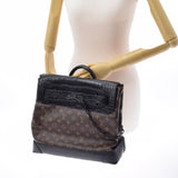 LOUIS VUITTON ルイヴィトン モノグラム エキゾチック スティーマーPM 2WAY ブラウン/黒 N96215 メンズ クロコダイル ハンドバッグ Aランク 中古 銀蔵