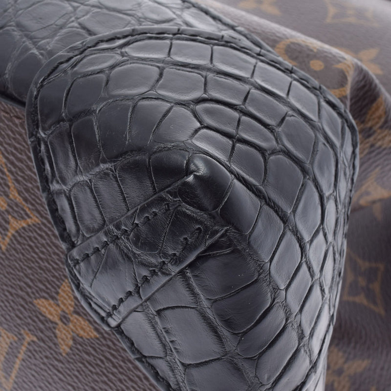 Louis Vuitton Black Crocodile Leather Exotic Top Handle Shoulder