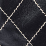 香奈儿香奈儿野生针迹黑色金架女士小腿手提包B等级用ginzo