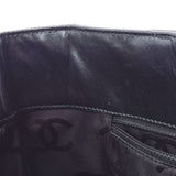 香奈儿香奈儿野生针迹黑色金架女士小腿手提包B等级用ginzo