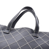 香奈儿香奈儿野生针迹黑色金架女士小腿手提包B等级用ginzo