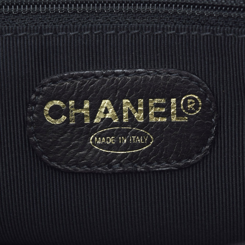 CHANEL シャネル チェーン 黒 ゴールド金具 レディース   キャビアスキン トートバッグ Bランク 中古 銀蔵