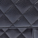 香奈儿Chanel Matrasse链肩25厘米黑色金支架女士垫子鱼子酱皮肤肩袋用ginzo