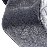 香奈儿Chanel Matrasse链肩25厘米黑色金支架女士垫子鱼子酱皮肤肩袋用ginzo