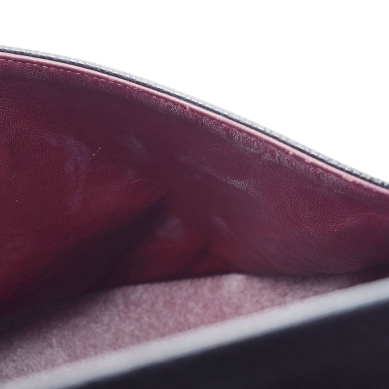 香奈儿Chanel Matrasse链肩25厘米黑色金支架女士垫子鱼子酱皮肤肩袋用ginzo