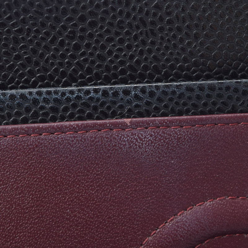 香奈儿Chanel Matrasse链肩25厘米黑色金支架女士垫子鱼子酱皮肤肩袋用ginzo