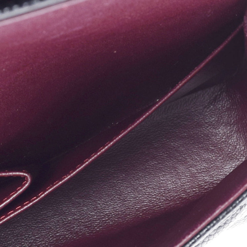 香奈儿Chanel Matrasse链肩25厘米黑色金支架女士垫子鱼子酱皮肤肩袋用ginzo