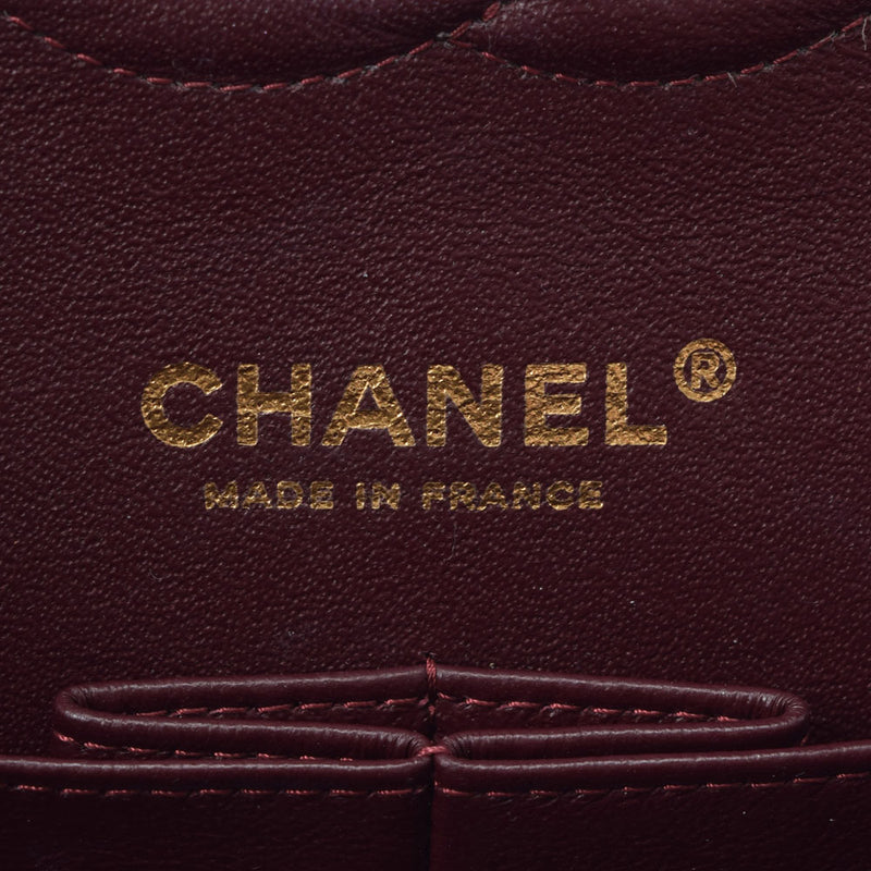 香奈儿Chanel Matrasse链肩25厘米黑色金支架女士垫子鱼子酱皮肤肩袋用ginzo