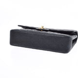 香奈儿Chanel Matrasse链肩25厘米黑色金支架女士垫子鱼子酱皮肤肩袋用ginzo