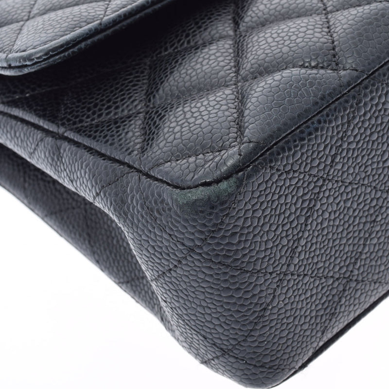 香奈儿Chanel Matrasse链肩25厘米黑色金支架女士垫子鱼子酱皮肤肩袋用ginzo