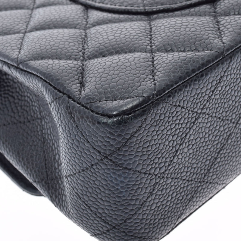 香奈儿Chanel Matrasse链肩25厘米黑色金支架女士垫子鱼子酱皮肤肩袋用ginzo