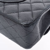 香奈儿Chanel Matrasse链肩25厘米黑色金支架女士垫子鱼子酱皮肤肩袋用ginzo