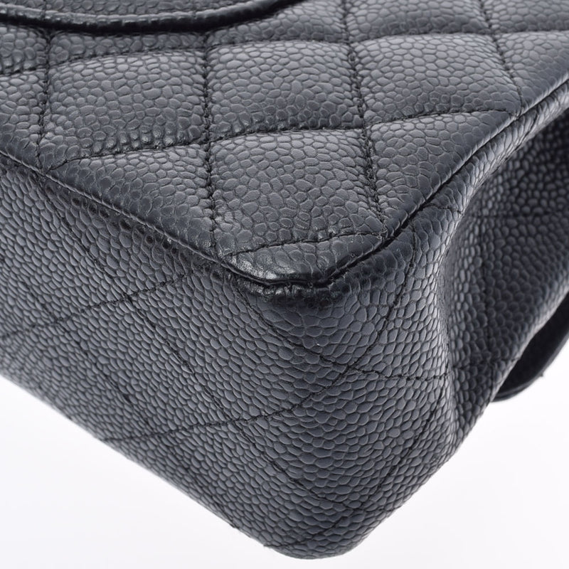 香奈儿Chanel Matrasse链肩25厘米黑色金支架女士垫子鱼子酱皮肤肩袋用ginzo