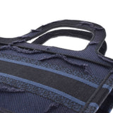 Christian DIOR Christian Dior Book Tote Bag Mini Navy/Black Ladies Canvas Handbag A Rank Used Ginzo