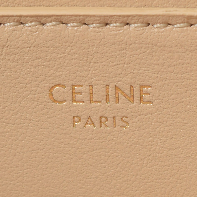 CELINE セリーヌ クラッチバッグ Cチャーム ベージュ レディース カーフ セカンドバッグ Aランク 中古 銀蔵