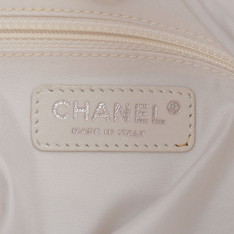 CHANEL シャネル パリビアリッツ トート PM ゴールド シルバー金具 レディース キャンバス レザー トートバッグ ABランク 中古 銀蔵