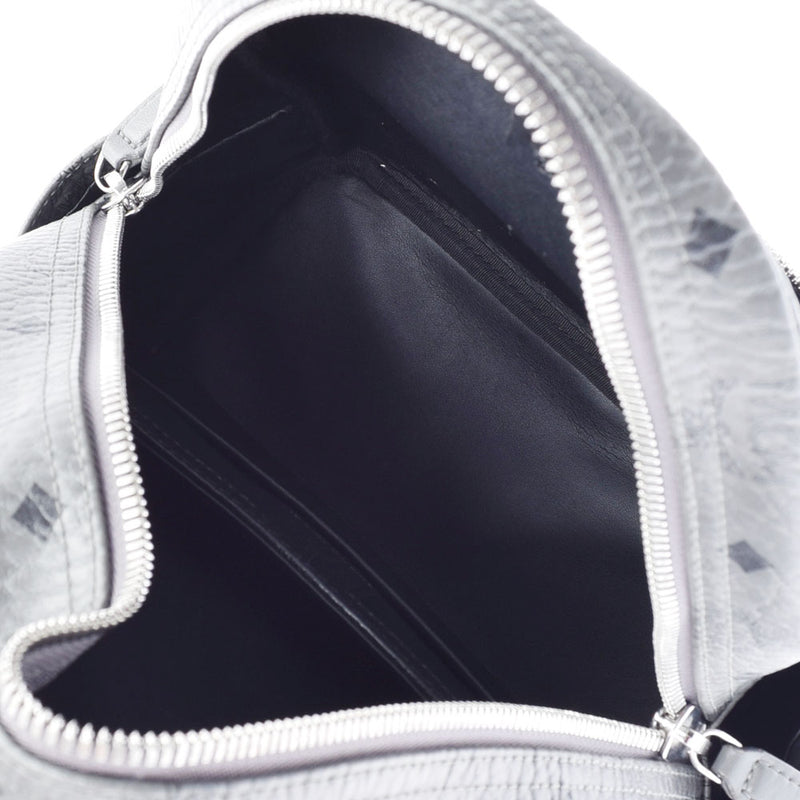 MCM MCM Eem Backpack Studs Gray Ladies Leather Backpack Daypack AB Rank Used Ginzo
