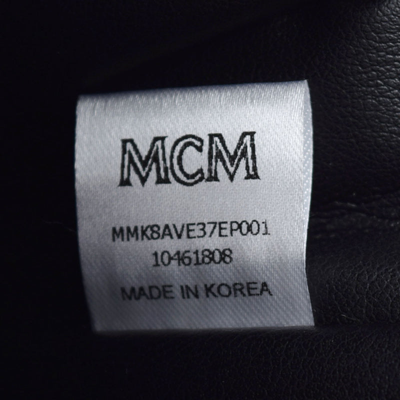 MCM MCM EEM背包螺柱灰色女士皮革背包AB AB级使用Ginzo
