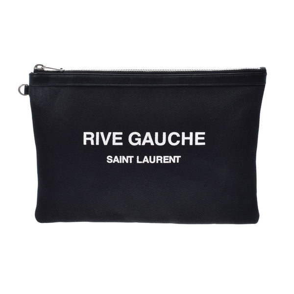 SAINT LAURENT Saint Laurent Live Gaochu Black 565722 Unisex canvas clutch bag B rank used Ginzo
