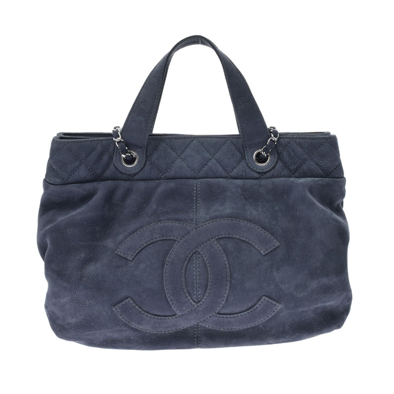 CHANEL シャネル エグゼクティブトート 2WAY ネイビー ゴールド金具 レディース ヴィンテージカーフ トートバッグ Bランク 中古 銀蔵