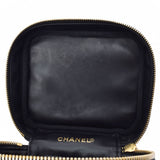 CHANEL シャネル 縦型バニティ 黒 ゴールド金具 レディース キャビアスキン ハンドバッグ Aランク 中古 銀蔵