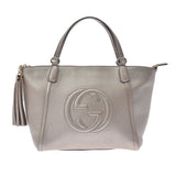 GUCCI グッチ ソーホー ブロンズ ゴールド金具 369176 レディース カーフ ハンドバッグ Aランク 中古 銀蔵