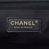 CHANEL Chanel Neutral Line Tote MM Black Ladies Nylon Leather Handbag B Rank used Ginzo