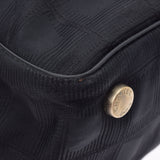 CHANEL Chanel Neutral Line Tote MM Black Ladies Nylon Leather Handbag B Rank used Ginzo