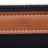 HERMES エルメス カバスミラ PM ハンドバッグ  黒 メドール金具 □K刻印(2007年頃) ユニセックス キャンバス トートバッグ ABランク 中古 銀蔵