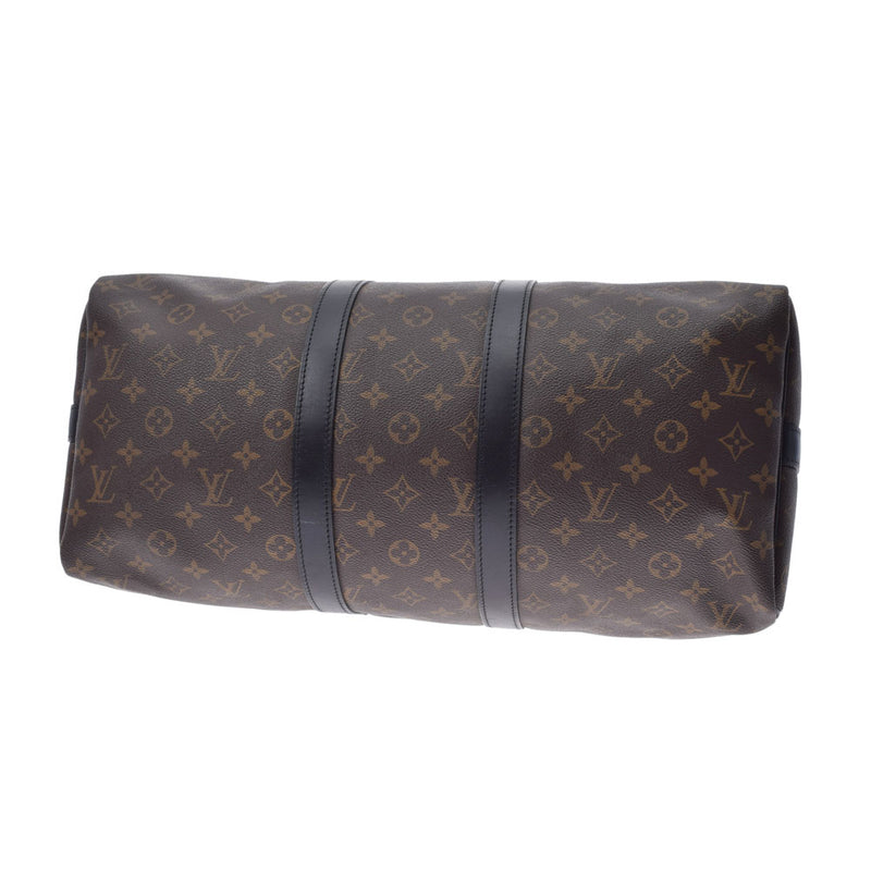 LOUIS VUITTON ルイヴィトン モノグラム マカサー キーポル バンドリエール45 ブラウン/黒 M56711 ユニセックス モノグラムマカサー ボストンバッグ Aランク 中古 銀蔵