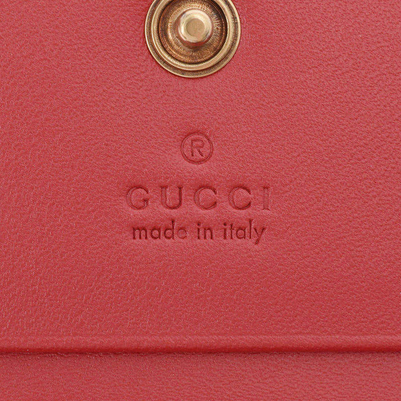 Gucci Gucci Cherry紧凑型钱包米色/红色476050女士GG Sprem Canvas PVC Bi -fold Wallet未使用的Ginzo