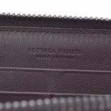 BOTTEGAVENETA ボッテガヴェネタ イントレチャート ラウンドファスナー 茶 B06035906L ユニセックス ラムスキン 長財布 ABランク 中古 銀蔵