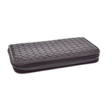 BOTTEGAVENETA Bottega Veneta Intrecciato Round Fastener Tea B06035906L Unisex Ram Skin Long Wallet AB Rank Used Ginzo