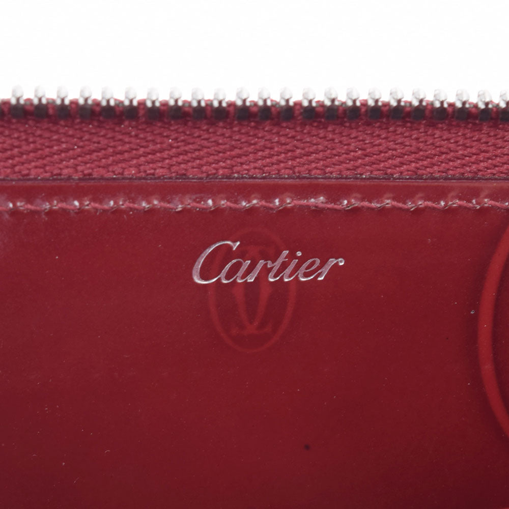 CARTIER カルティエ 長財布 ハッピーバースデー ボルドー系 レディース カルティエハッピーバースデイ ラウンドファスナー ボルドー