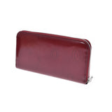 Cartier Cartier Happy Birthday Round Bordeaux Ladies Enamel Long Wallet AB Rank Used Ginzo