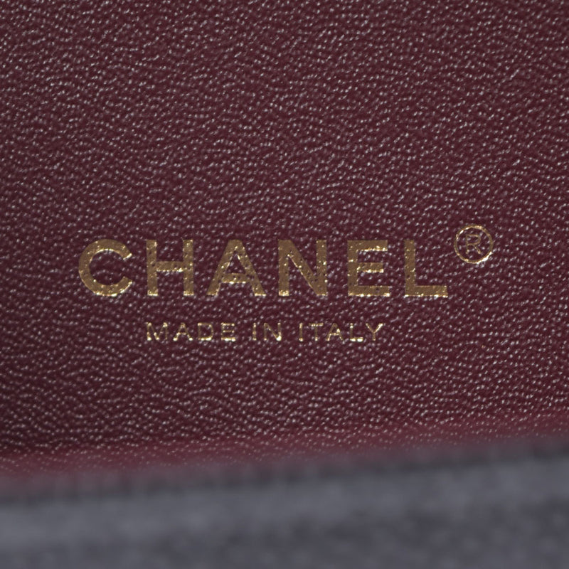 香奈儿香奈儿Matrasse链肩34厘米黑色金支架女士鱼子酱皮肤肩袋用ginzo等级