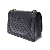 香奈儿香奈儿Matrasse链肩34厘米黑色金支架女士鱼子酱皮肤肩袋用ginzo等级