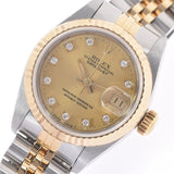 ROLEX Rolex Datejust 10P Diamond 69173G Ladies YG/SS Watch Automatic Champagne Dial A Rank used Ginzo