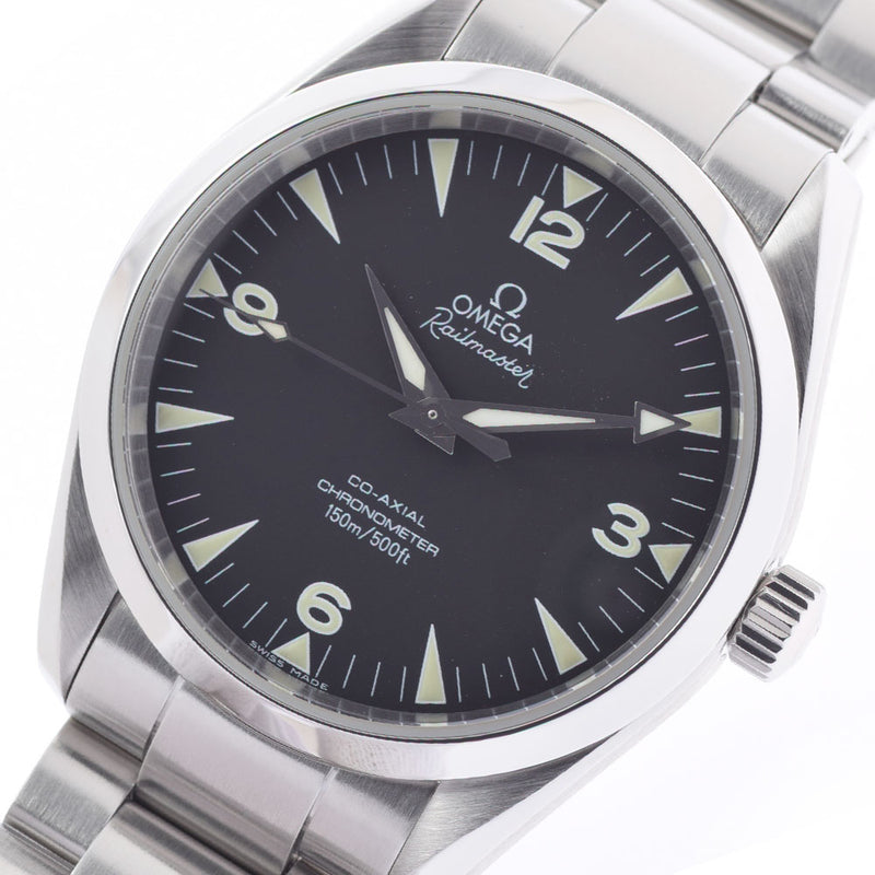 Omega Omega Sea Master Aqua Terra Rail Master 2503.52 Men's SS Watch Automatic Black Dial A Rank Used Ginzo