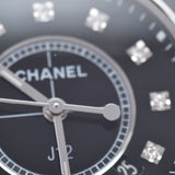 CHANEL Chanel J12 33mm 12P Diamond H1625 Boys Black Ceramic/SS Watch Quartz Black Dial A Rank Used Ginzo