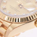 ROLEX Rolex Datejust 10P diamond 69178G Ladies YG Watch Automatic Champagne Dial A Rank Used Ginzo