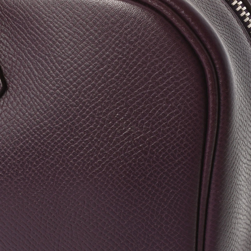 HERMES エルメス プリュム 28 レザン シルバー金具 □J刻印(2006年頃) レディース ヴォーエプソン  ハンドバッグ Aランク 中古 銀蔵