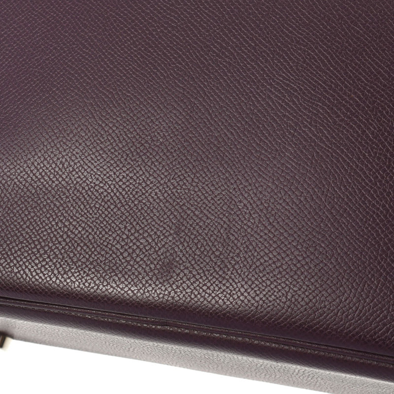 HERMES エルメス プリュム 28 レザン シルバー金具 □J刻印(2006年頃) レディース ヴォーエプソン  ハンドバッグ Aランク 中古 銀蔵