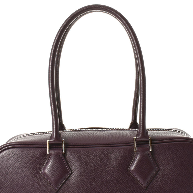 HERMES エルメス プリュム 28 レザン シルバー金具 □J刻印(2006年頃) レディース ヴォーエプソン  ハンドバッグ Aランク 中古 銀蔵