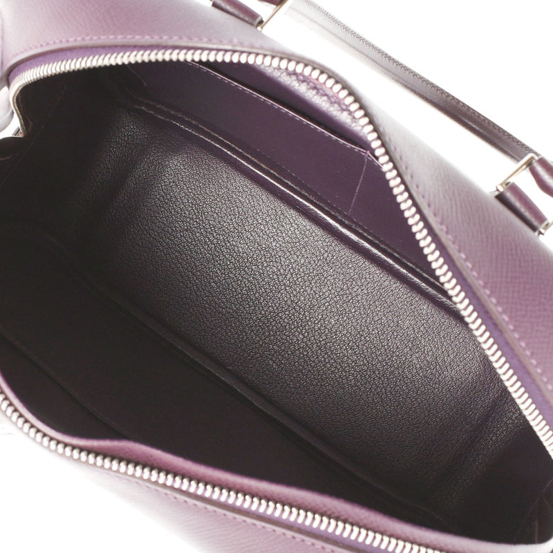 HERMES エルメス プリュム 28 レザン シルバー金具 □J刻印(2006年頃) レディース ヴォーエプソン  ハンドバッグ Aランク 中古 銀蔵
