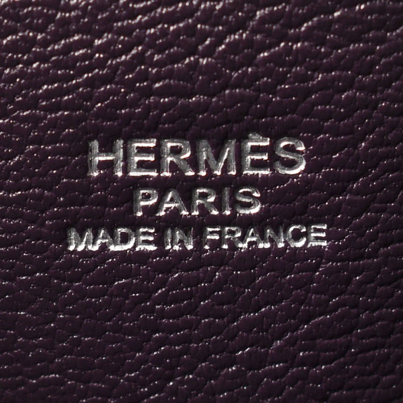 HERMES エルメス プリュム 28 レザン シルバー金具 □J刻印(2006年頃) レディース ヴォーエプソン  ハンドバッグ Aランク 中古 銀蔵