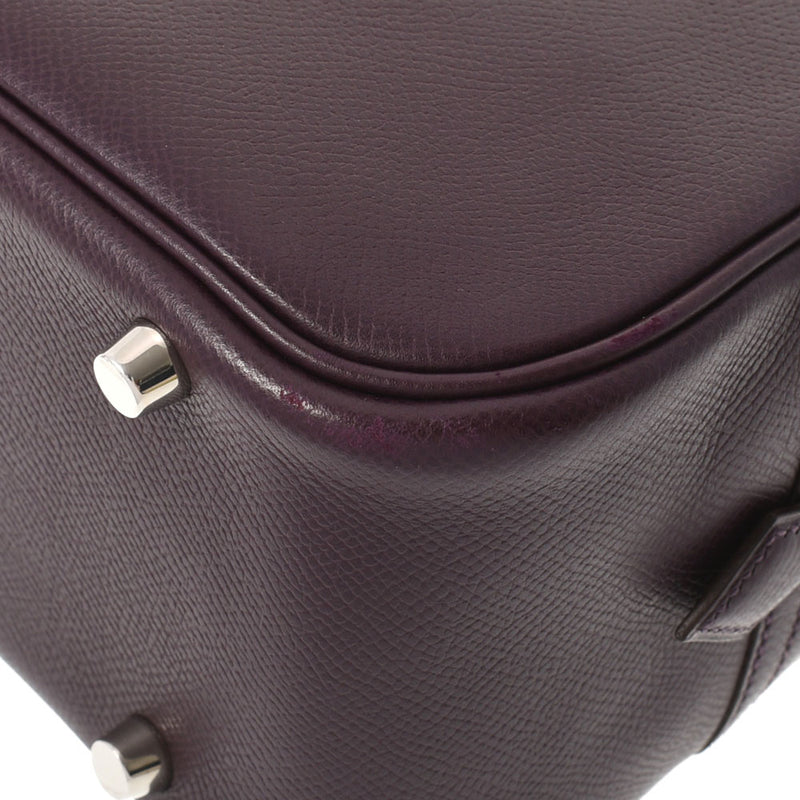 HERMES エルメス プリュム 28 レザン シルバー金具 □J刻印(2006年頃) レディース ヴォーエプソン  ハンドバッグ Aランク 中古 銀蔵