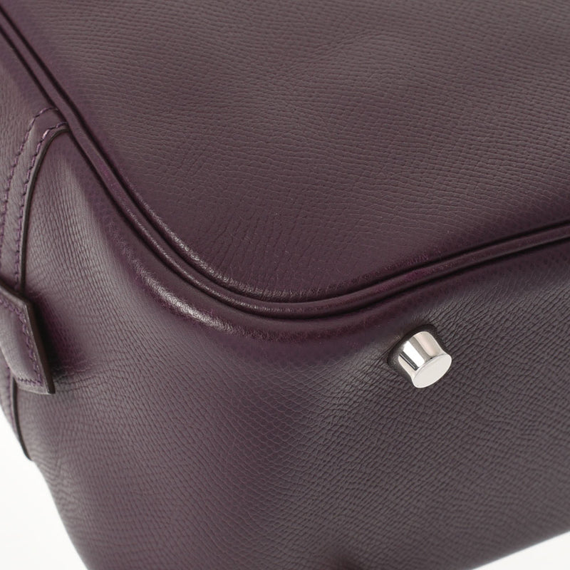 HERMES エルメス プリュム 28 レザン シルバー金具 □J刻印(2006年頃) レディース ヴォーエプソン  ハンドバッグ Aランク 中古 銀蔵