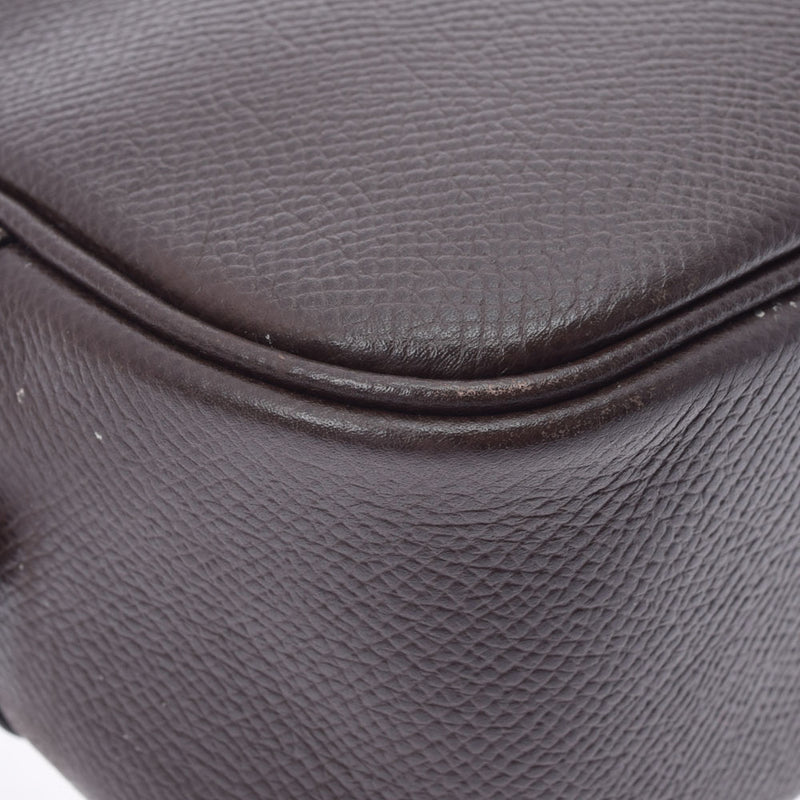 HERMES エルメス プリュム エラン ショコラ シルバー金具 □K刻印(2007年頃) レディース ヴォーエプソン ハンドバッグ Aランク 中古 銀蔵